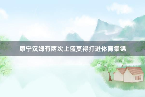 康宁汉姆有两次上篮莫得打进体育集锦
