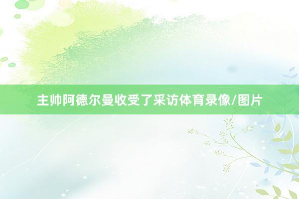 主帅阿德尔曼收受了采访体育录像/图片
