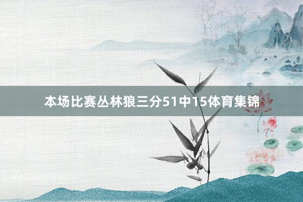 本场比赛丛林狼三分51中15体育集锦