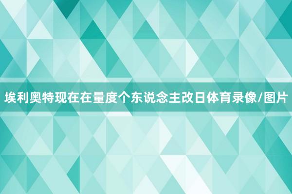 埃利奥特现在在量度个东说念主改日体育录像/图片
