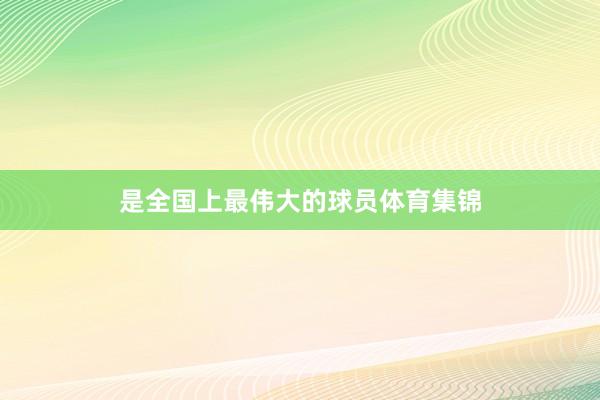 是全国上最伟大的球员体育集锦