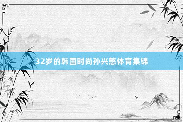32岁的韩国时尚孙兴慜体育集锦