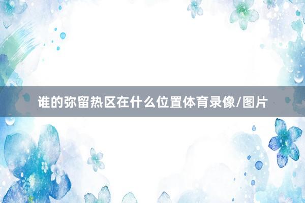 谁的弥留热区在什么位置体育录像/图片