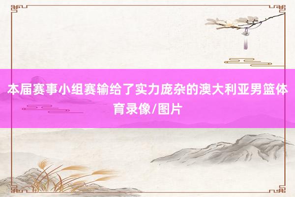 本届赛事小组赛输给了实力庞杂的澳大利亚男篮体育录像/图片