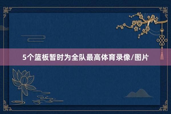 5个篮板暂时为全队最高体育录像/图片