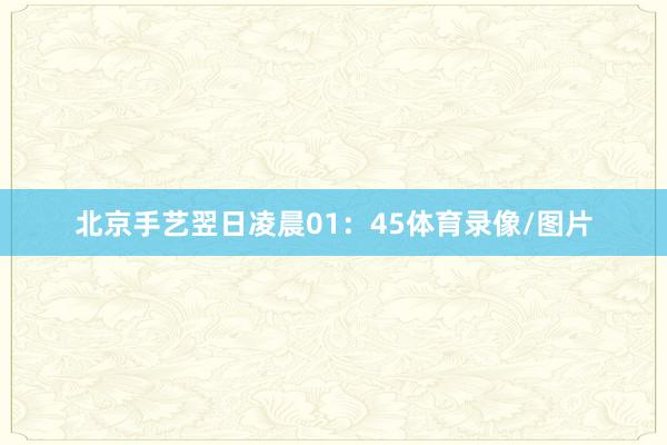 北京手艺翌日凌晨01：45体育录像/图片