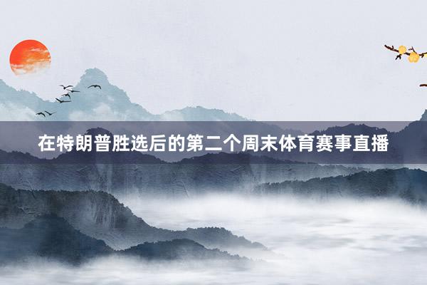 在特朗普胜选后的第二个周末体育赛事直播