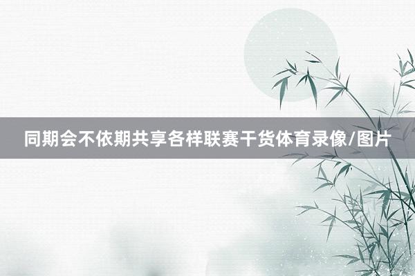 同期会不依期共享各样联赛干货体育录像/图片