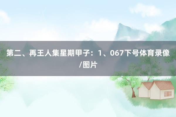 第二、再王人集星期甲子：　　1、067下号体育录像/图片