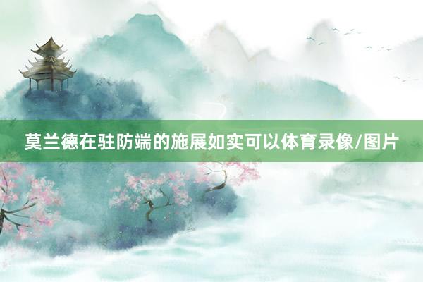 莫兰德在驻防端的施展如实可以体育录像/图片