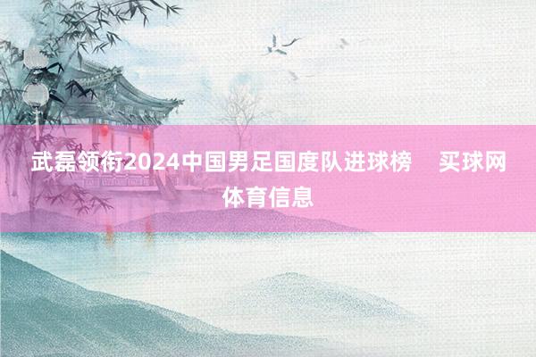 武磊领衔2024中国男足国度队进球榜    买球网体育信息