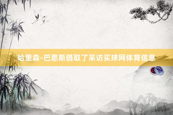 哈里森-巴恩斯摄取了采访买球网体育信息