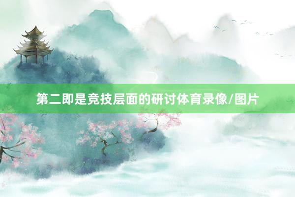 第二即是竞技层面的研讨体育录像/图片
