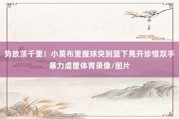 势放荡千里！小莫布里握球突到篮下晃开珍惜双手暴力虐筐体育录像/图片